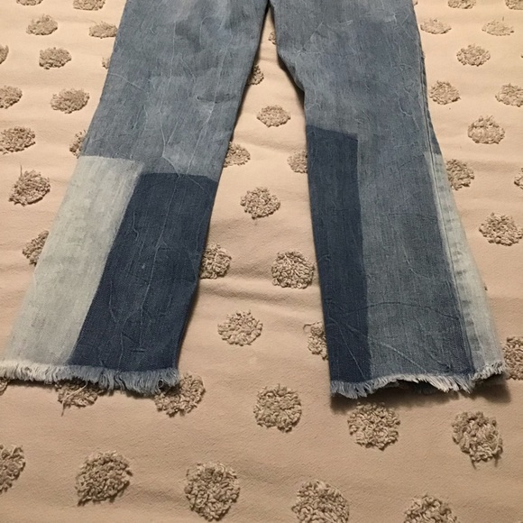 Aeropostale Ankle Straight Jeans. Distressed,Frayed Hem, Color Blocking. Sz 2 - Picture 4 of 11